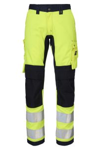 Hi-Vis Ladies Stretch trousers, Color: 94 yellow/navy