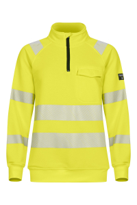 Hi-Vis Ladies Quater Zip Sweatshirt
